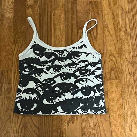Brandy Melville Tops - ON HOLD Brandy Melville Black and White Eye Print Camisole